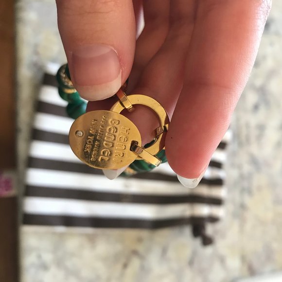 RARE Beaded Henri Bendel Bracelet & Fabric Pouch - Picture 3 of 3